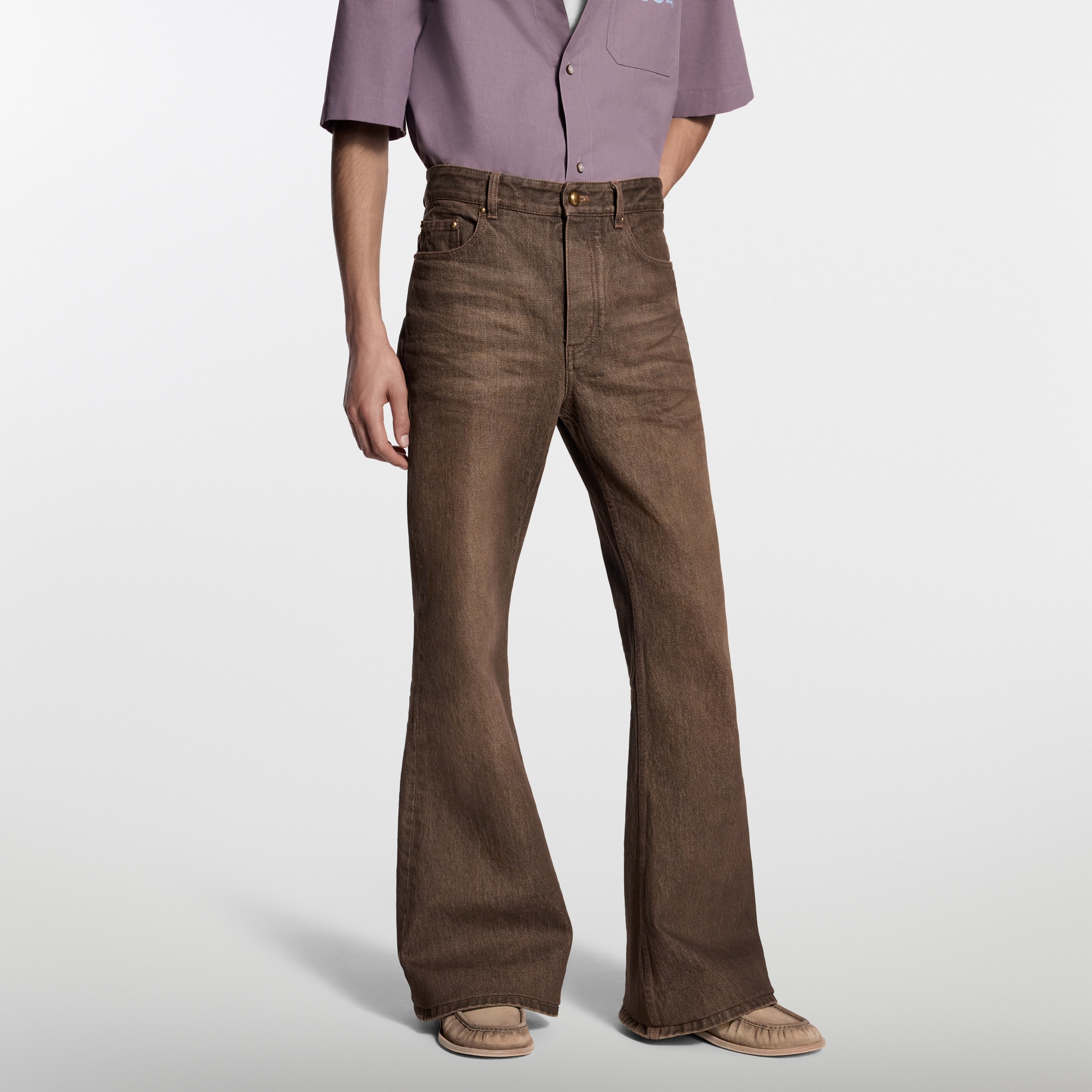 Coffee Indigo Denim Bootcut Pants - New - For Men | LOUIS VUITTON ®